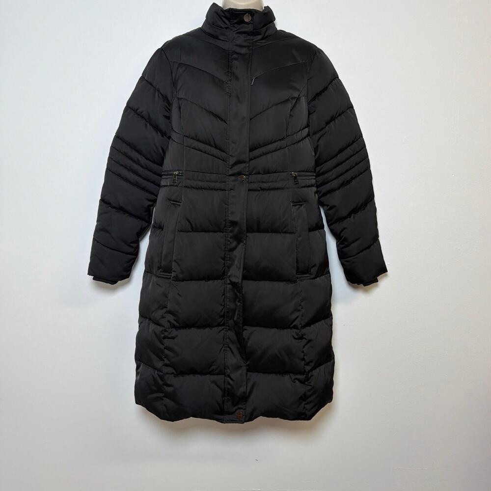 Ted Baker London Samira Longline Quilted Puffer Black Coat Size 2